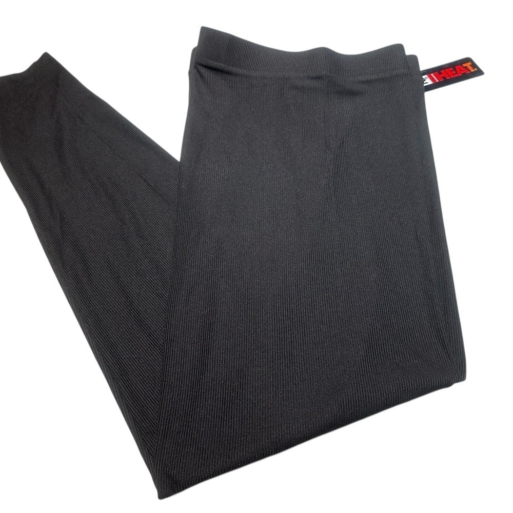 32 DEGREE HEAT - Black Women’s Ribbed Leggings. Size XXL New With Tags